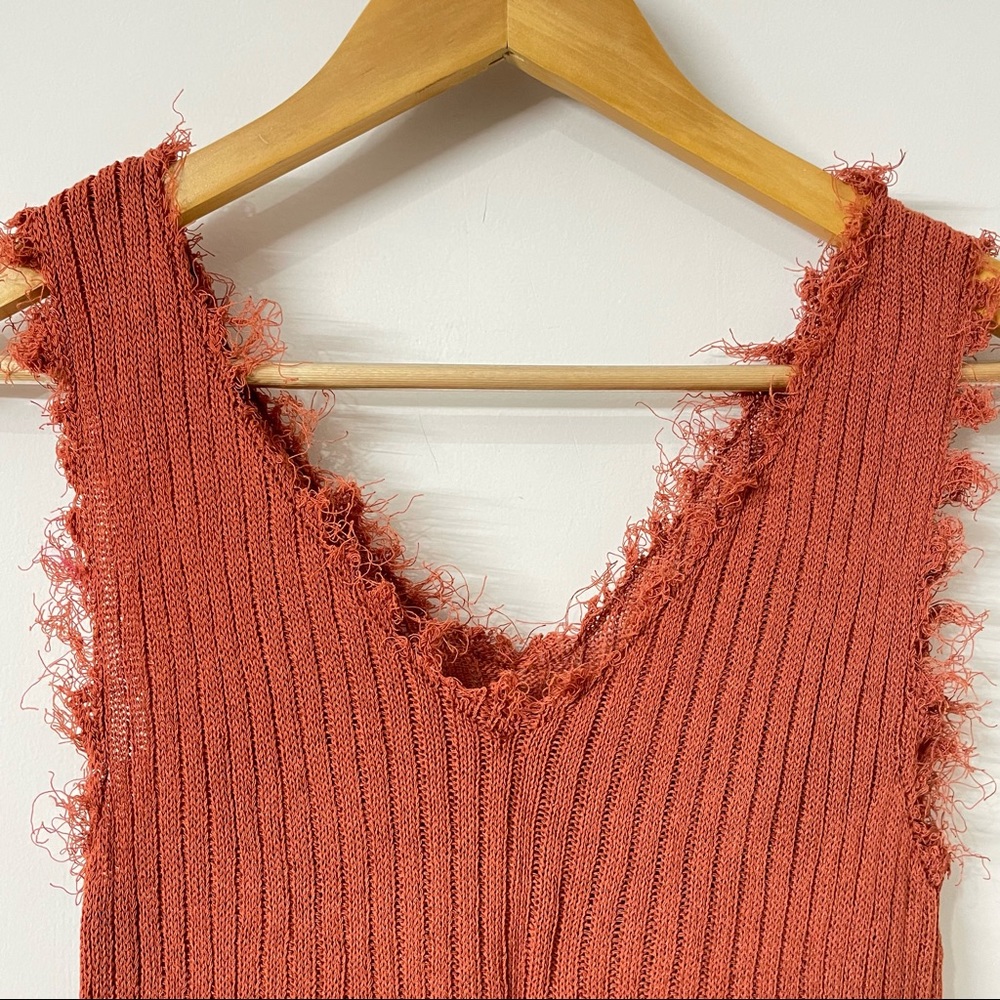 Solid Fringe Trim Tank Top - Picture 3 of 5